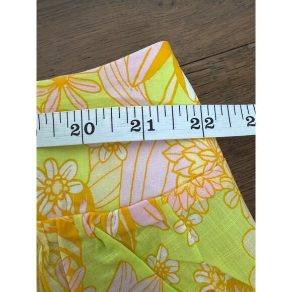 ModCloth Never Ever Going to Forget You Yellow Retro Floral Top Plus 1X NWT - Picture 5 of 5